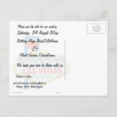 Carte Postale Faire-part Enregistrer l'or Mariage de date Las Vegas (Dos)