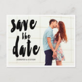 CARTE POSTALE FAIRE-PART ENREGISTRER NOTRE DATE | ENREGISTRER LA DATE D'ANN (Devant)