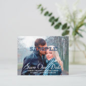 Carte Postale Faire-part Enregistrer notre date Mariage photo de la typogra (Debout devant)