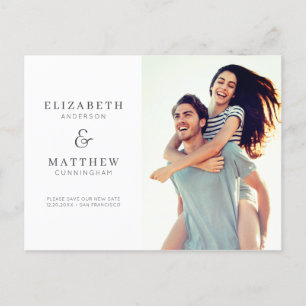 Carte Postale Faire-part Enregistrer notre nouveau Mariage photo personnali