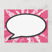 Carte Postale Faire-part Enregistrez la BD BOOM Rose Moderne Fun (Dos)