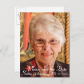 Carte Postale Faire-part Enregistrez la date (Devant / Derrière)