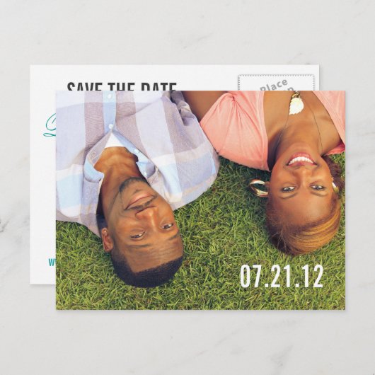 Carte Postale Faire-part Enregistrez La Date ! (Devant / Derrière)