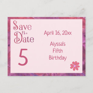 Carte Postale Faire-part Enregistrez la Date 5ème Anniversaire pour une Fil