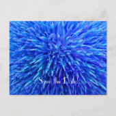 Carte Postale Faire-part Enregistrez la date 90e anniversaire, Abstrait Ble (Devant)