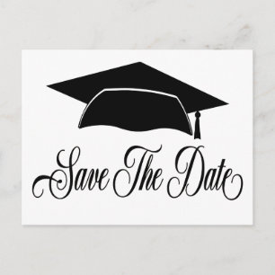 Carte Postale Faire-part Enregistrez la date de la remise des diplômes - Si