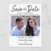 Carte Postale Faire-part Enregistrez la date de mariage personnalisée avec  (Devant)