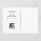 Carte Postale Faire-part Enregistrez la date Écriture Pinceau Photo (Dos)