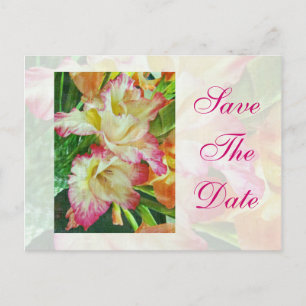 Carte Postale Faire-part Enregistrez la date Gladiola texturé