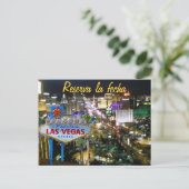 Carte Postale Faire-part Enregistrez la date Las Vegas espagnol (Debout devant)