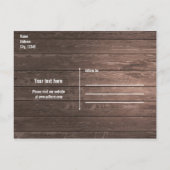 Carte Postale Faire-part Enregistrez la date Moderne Rustique Bois & Lace P (Dos)