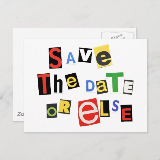 Carte Postale Faire-part Enregistrez la date - Ou autre ! (Devant / Derrière)