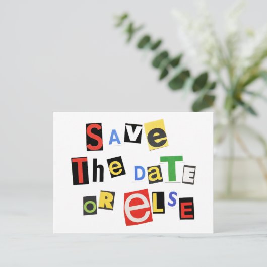 Carte Postale Faire-part Enregistrez la date - Ou autre ! (Debout devant)