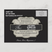 Carte Postale Faire-part Enregistrez la date personnalisée (Dos)