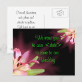 Carte Postale Faire-part Enregistrez la date - personnaliser (Devant / Derrière)