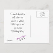 Carte Postale Faire-part Enregistrez la date - personnaliser (Dos)