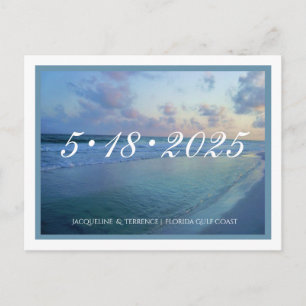 Carte Postale Faire-part Enregistrez la date sur la côte du golfe de Florid
