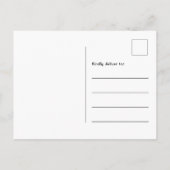 Carte Postale Faire-part Enseigne au néon rose cool annonce de déménagement (Dos)