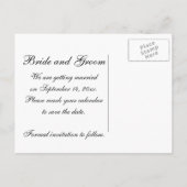 Carte Postale Faire-part Ensemble d'anneaux de Mariage de diamant Enregistr (Dos)