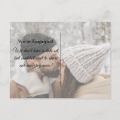 Carte Postale Faire-part ensemble mieux ! calligraphie moderne photo de cou (Dos)