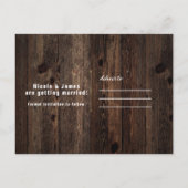 Carte Postale Faire-part Entièrement Photo Rustique Moderne Bois Sombre Enr (Dos)