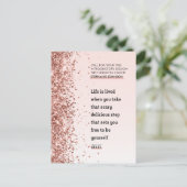 Carte Postale Faire-part Entreprise de citation motivationnelle avec paille (Debout devant)