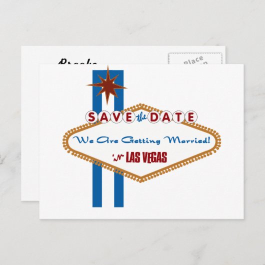 Carte Postale Faire-part Épargnez la date (Devant / Derrière)