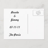 Carte Postale Faire-part Épargnez la date (Dos)