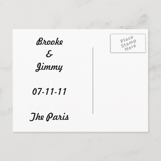 Carte Postale Faire-part Épargnez la date (Dos)