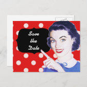 Carte Postale Faire-part Épinglez la date de 1950 femme (Devant / Derrière)