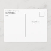 Carte Postale Faire-part Espace de galaxie violet et bleu Abstrait (Dos)