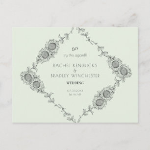 Carte Postale Faire-part Essayons cette fois encore Monnaie Modifier la dat