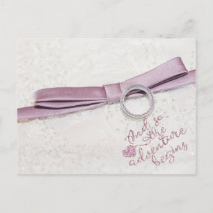 Carte Postale Faire-part Et ainsi l'Aventure commence- Fiançailles Mariage