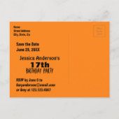 Carte Postale Faire-part Été Ethnique 17e anniversaire Enregistrer la date (Dos)