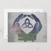 Carte Postale Faire-part Eternity Handfasting Enregistrer la date Post Card (Devant / Derrière)