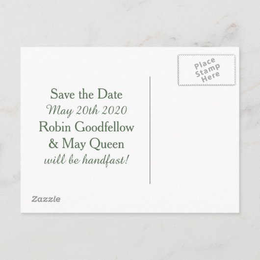 Carte Postale Faire-part Eternity Handfasting Enregistrer la date Post Card (Dos)