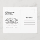 Carte Postale Faire-part Étincelles voleront Typographie Mariage Enregistre (Dos)