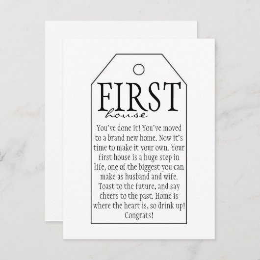 Carte Postale Faire-part Étiquettes de cadeau de mariage pour bouteille de (Devant / Derrière)