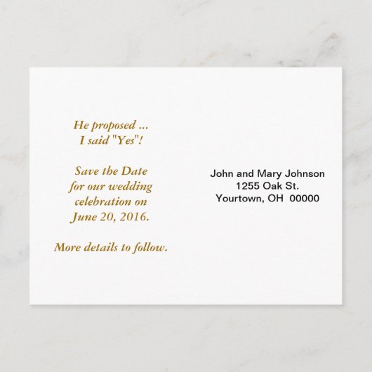 Carte Postale Faire-part Étoile de mer Enregistrez la date (Dos)