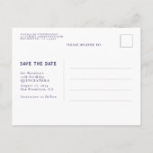 Carte Postale Faire-part Étoiles Céleste QUINCEANERA Enregistrer la Date Ph (Dos)