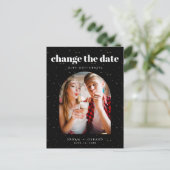 Carte Postale Faire-part Étoiles célestes Photo Changement de date (Debout devant)