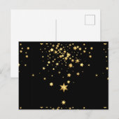 Carte Postale Faire-part Étoiles Dorées (Devant / Derrière)
