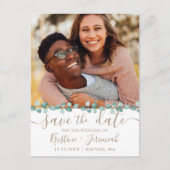 Carte Postale Faire-part Eucalyptus Aquarelle Verdure Photo Enregistrer la  (Devant)