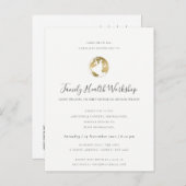 CARTE POSTALE FAIRE-PART EUCALYPTUS BLUSH ROSE NOIR ROSE ÉVÉNEMENT D'ATELIE (Devant / Derrière)