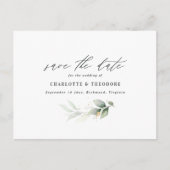 Carte Postale Faire-part Eucalyptus élégant mariage botanique enregistrer l (Devant)