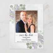 Carte Postale Faire-part Eucalyptus et mariage de la lavande Enregistrer la (Devant)