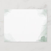 Carte Postale Faire-part Eucalyptus Feuille Gold Frame Mariage de verdure É (Dos)