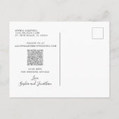 Carte Postale Faire-part Eucalyptus Gold Photo Wedding Enregistrer la date (Dos)