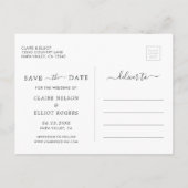 Carte Postale Faire-part Eucalyptus Green Foliage Enregistrer la date Photo (Dos)