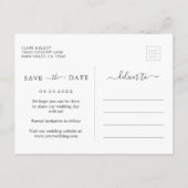 Carte Postale Faire-part Eucalyptus Green Foliage Wreath Enregistrer la dat (Dos)